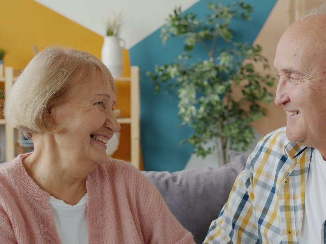 Older couple smiling