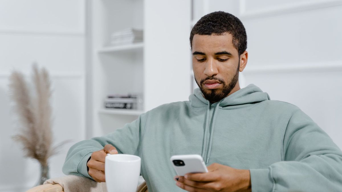 Man using chatbot