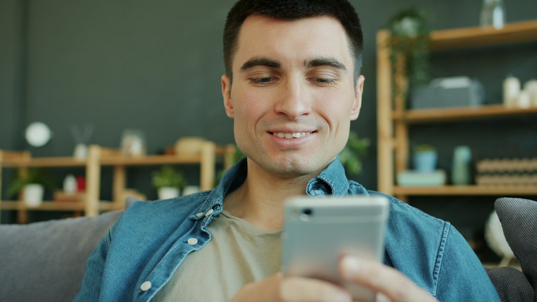 Man using phone