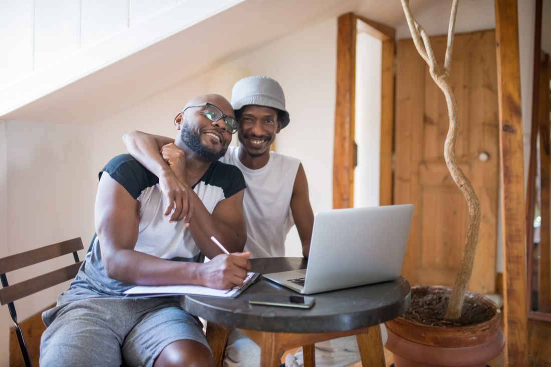 Couple planning notebook