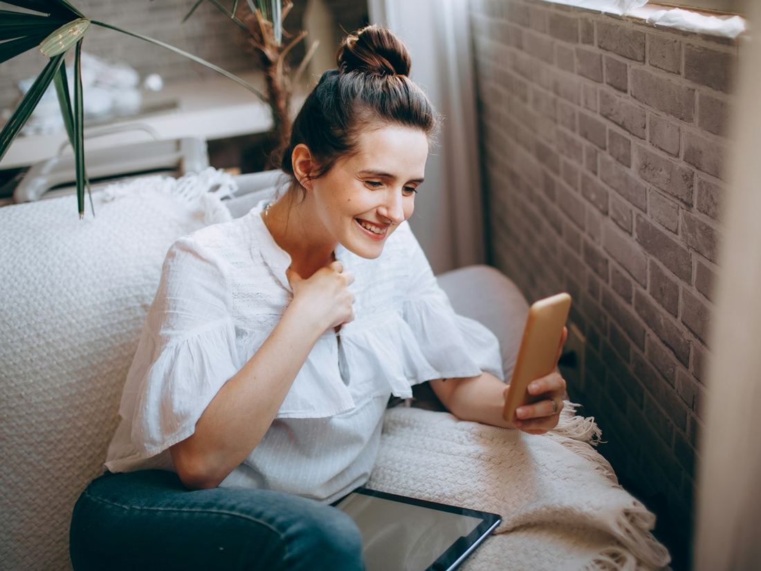 Woman using phone
