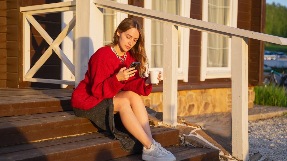 Woman on porch