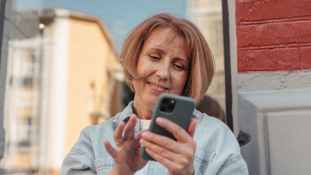 Woman using phone